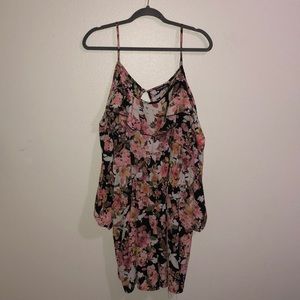 Plus Size Floral Print Romper